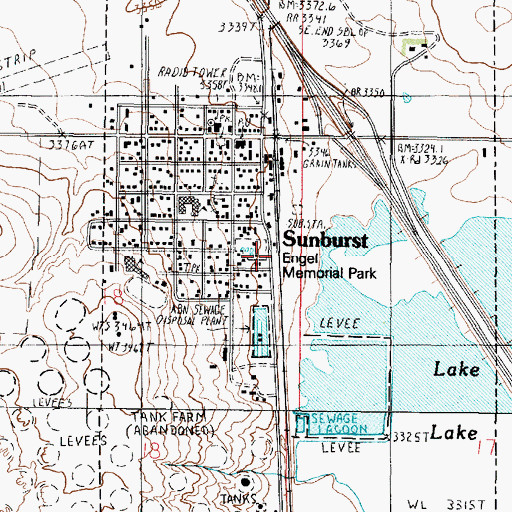 Topographic Map of Engel Memorial Park, MT