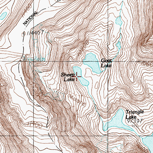 Topographic Map of Sheep Lake, MT