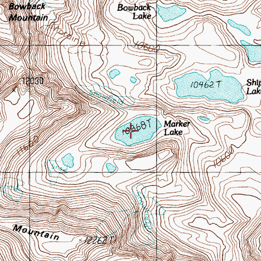 Topographic Map of Marker Lake, MT