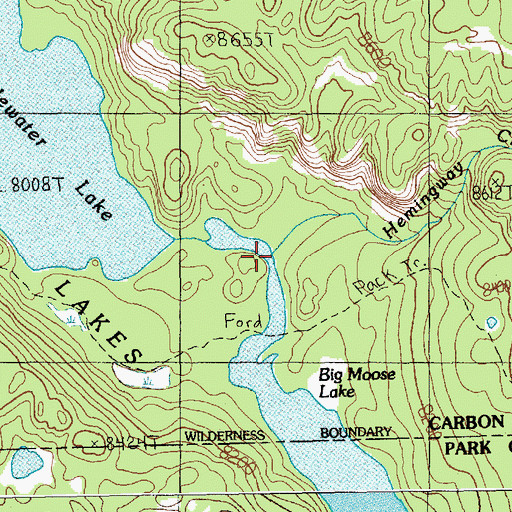 Topographic Map of Hemingway Creek, MT