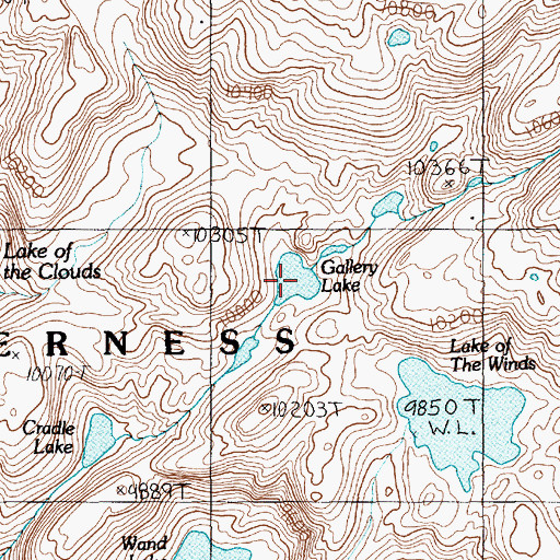 Topographic Map of Gallery Lake, MT