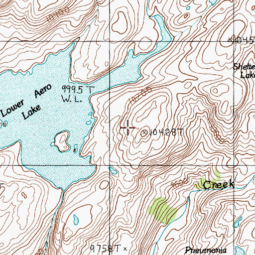 Topographic Map of Splinter Lake, MT