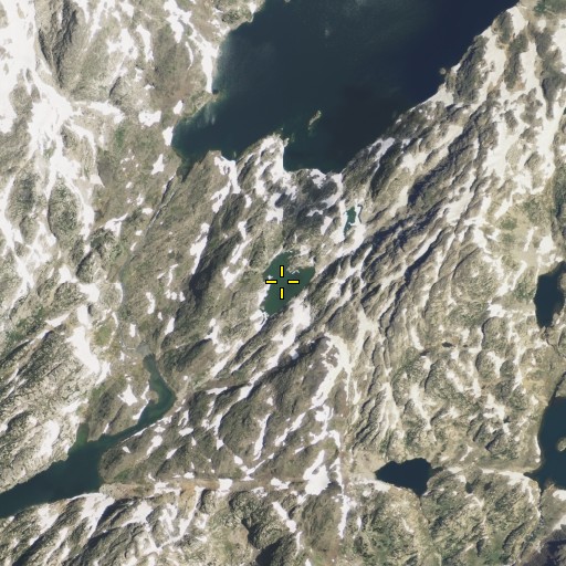 Aerial/Satellite Image of Leaky Raft Lake, MT