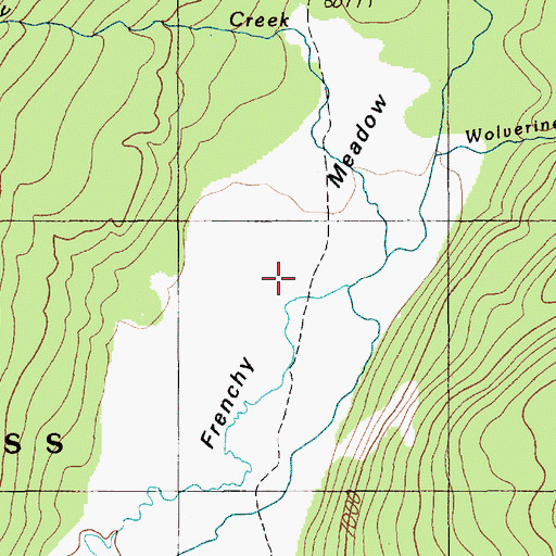 Topographic Map of Frenchy Meadow, MT