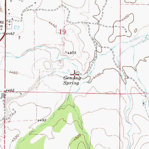 Topographic Map of Miller Creek, AZ