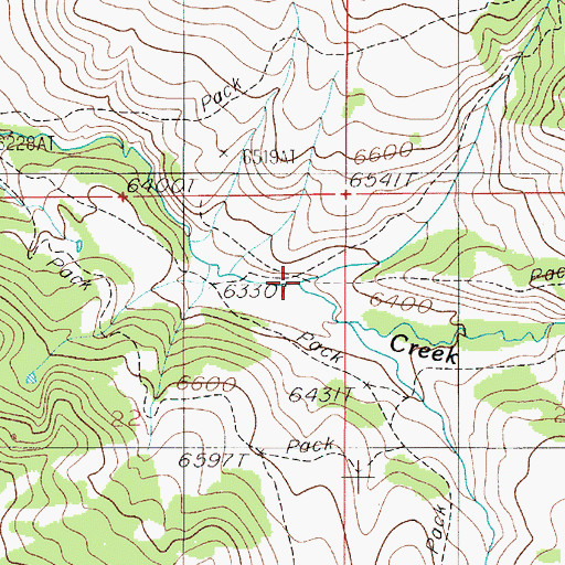 Topographic Map of First Creek, MT