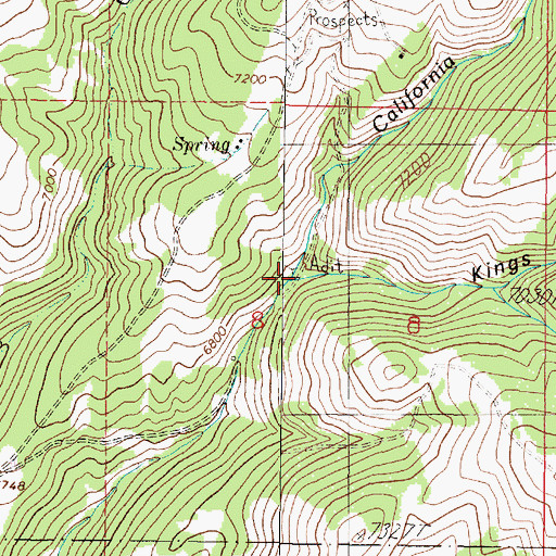 Topographic Map of Kings Gulch, MT