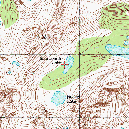 Topographic Map of Beckwourth Lake, MT