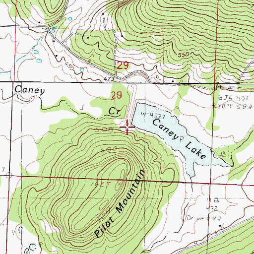 Topographic Map of Sixmile Creek Watershed Site Four Dam, AR
