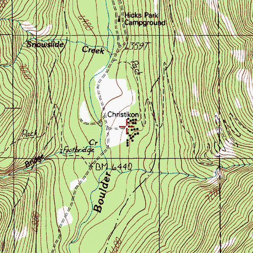 Topographic Map of Christikon, MT