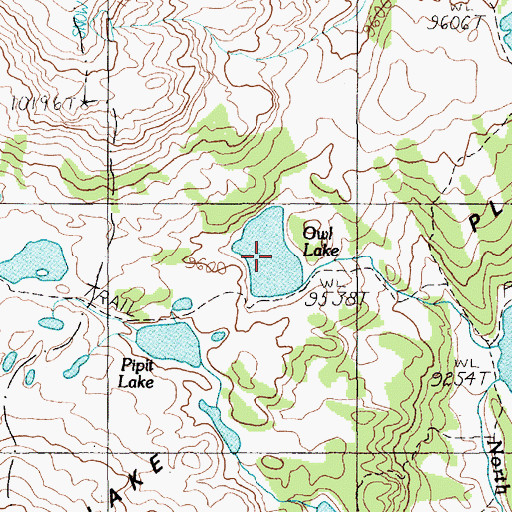 Topographic Map of Owl Lake, MT