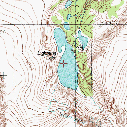 Topographic Map of Lightning Lake, MT