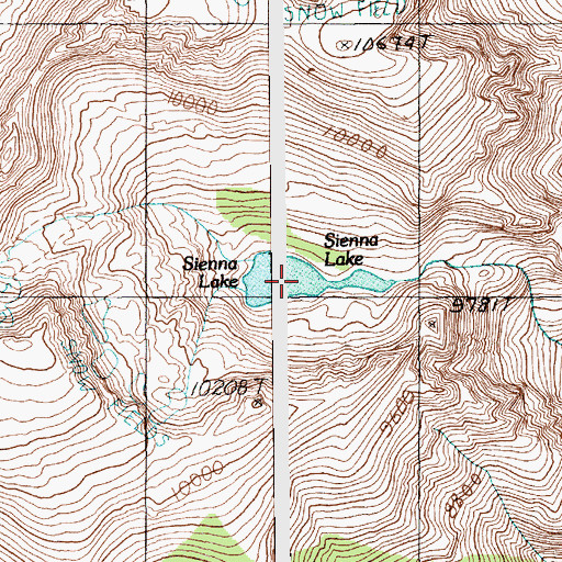 Topographic Map of Sienna Lake, MT