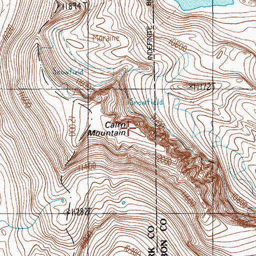 Topographic Map of Cairn Mountain, MT