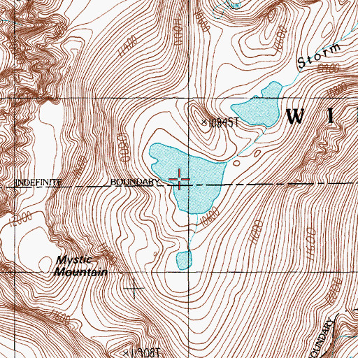 Topographic Map of Storm Lakes, MT
