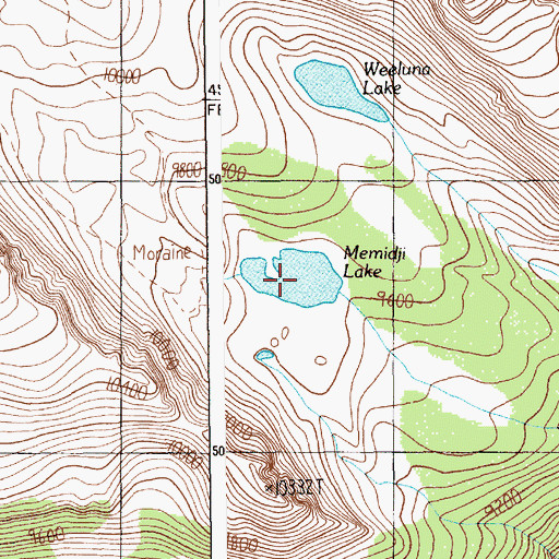Topographic Map of Memidgi Lake, MT