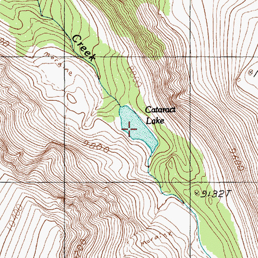 Topographic Map of Cataract Lake, MT