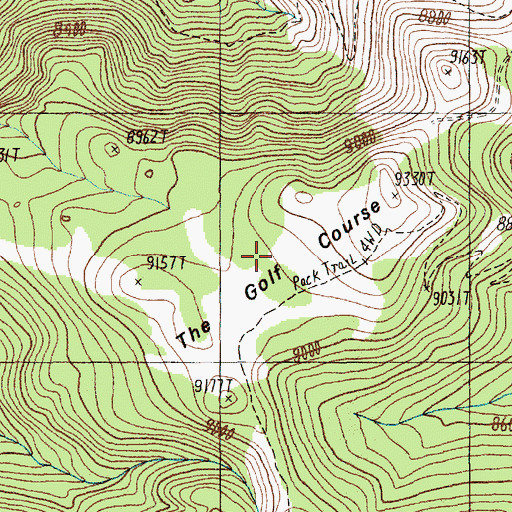 Topographic Map of The Golf Course, MT