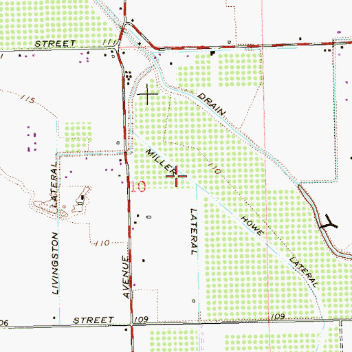 Topographic Map of Miller Lateral, AZ