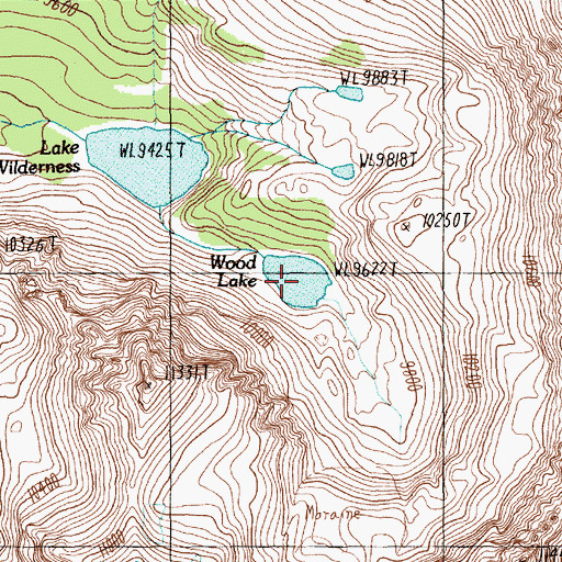 Topographic Map of Wood Lake, MT