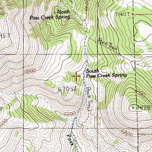 Topographic Map of South Pass Creek Spring, MT
