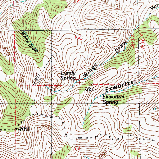 Topographic Map of Lundy Spring, MT