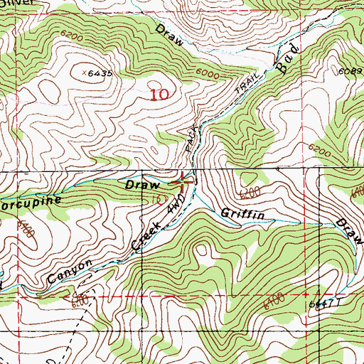 Topographic Map of Porcupine Draw, MT