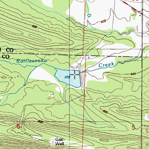 Topographic Map of Sixmile Creek Watershed Site 12 Dam, AR
