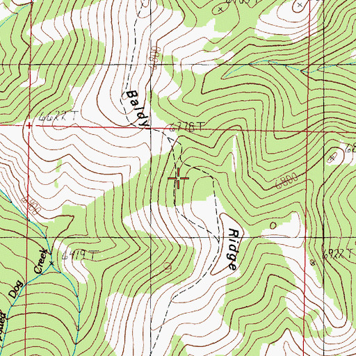 Topographic Map of Baldy Ridge, MT