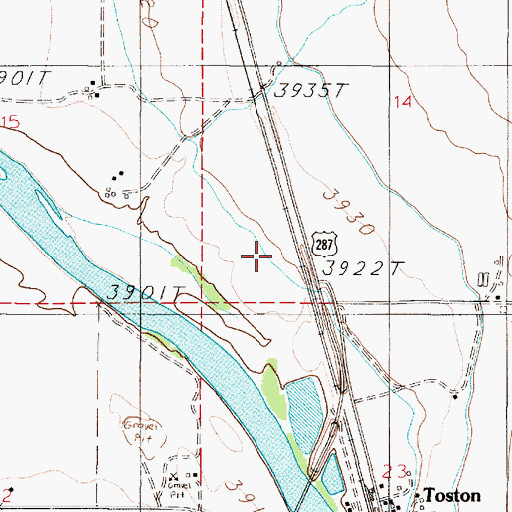 Topographic Map of Big Springs Ditch, MT