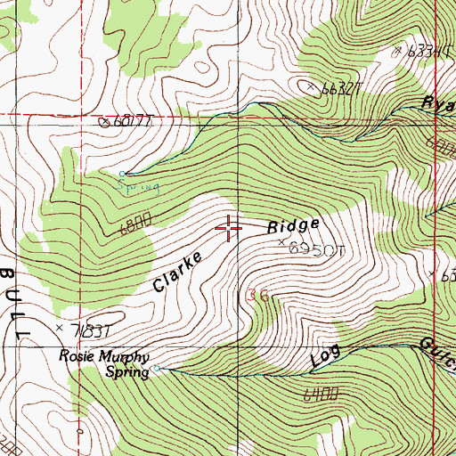 Topographic Map of Clarke Ridge, MT