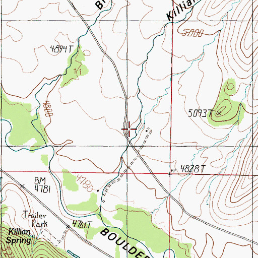 Topographic Map of Killian Gulch, MT