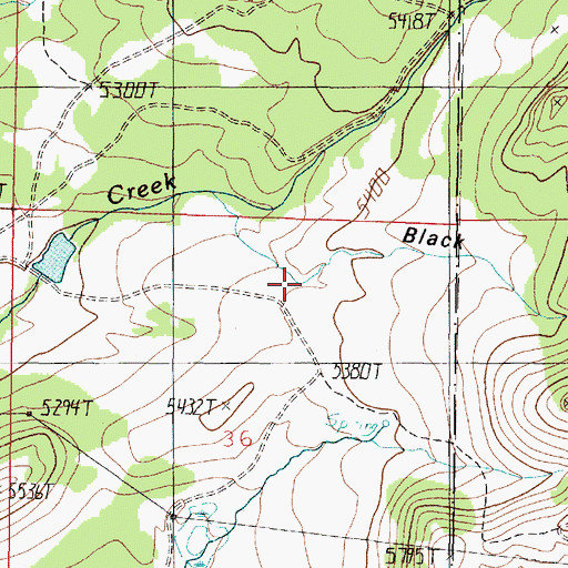 Topographic Map of Black Canyon, MT