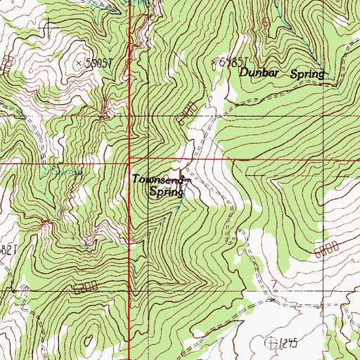 Topographic Map of Townsend Spring, MT