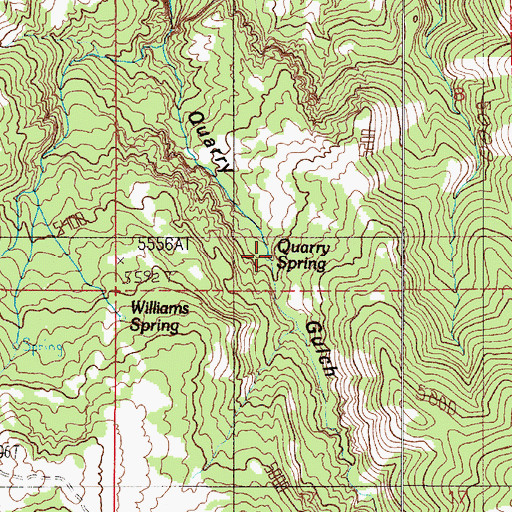 Topographic Map of Quarry Spring, MT