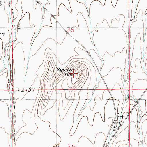 Topographic Map of Chewh-toowh-too-peh Hill, MT