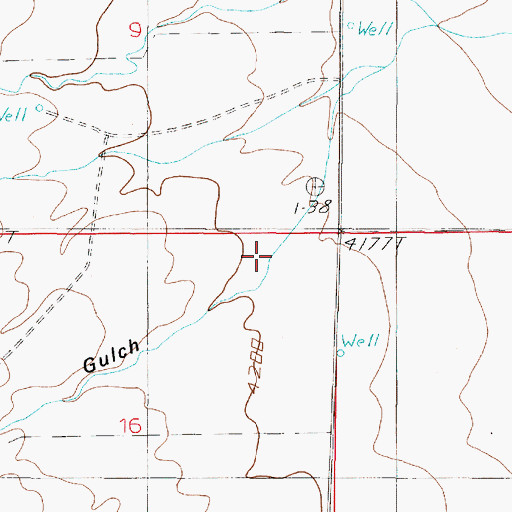 Topographic Map of Salt Gulch, MT