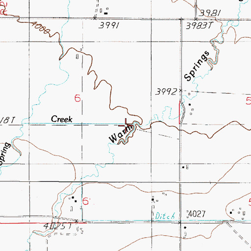 Topographic Map of Spring Creek, MT
