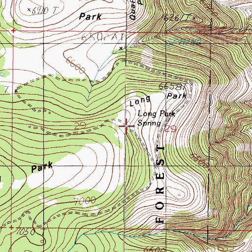 Topographic Map of Long Park Spring, MT