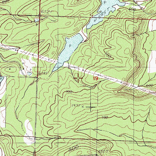 Topographic Map of Auxiliary Dam Number Two, AR