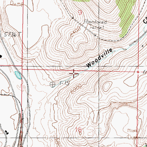 Topographic Map of Woodville Canyon, MT