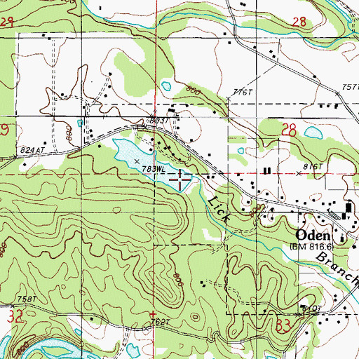 Topographic Map of Arkansas Noname 186 Dam, AR