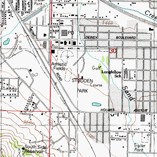 Topographic Map of Stodden Park, MT