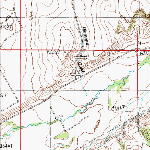 Topographic Map of Diamond Gulch, MT