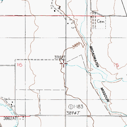 Topographic Map of Boone Run, MT