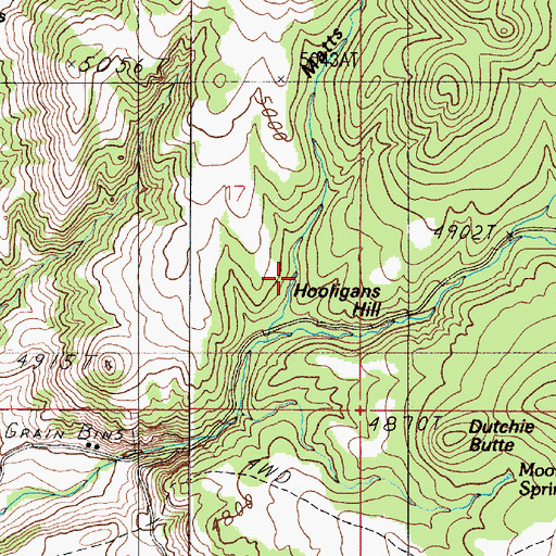 Topographic Map of Matts Gulch, MT