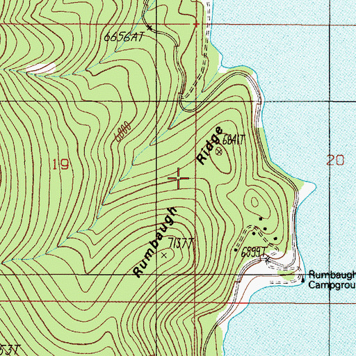 Topographic Map of Rumbaugh Ridge, MT