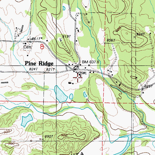 Topographic Map of Hatfield Lake Dam, AR