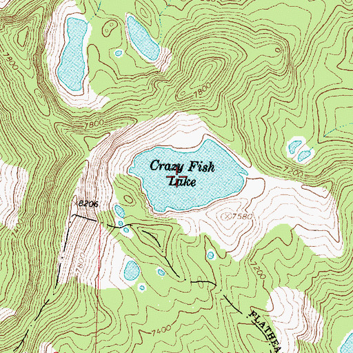 Topographic Map of Lake Sa-ol-Sooth, MT