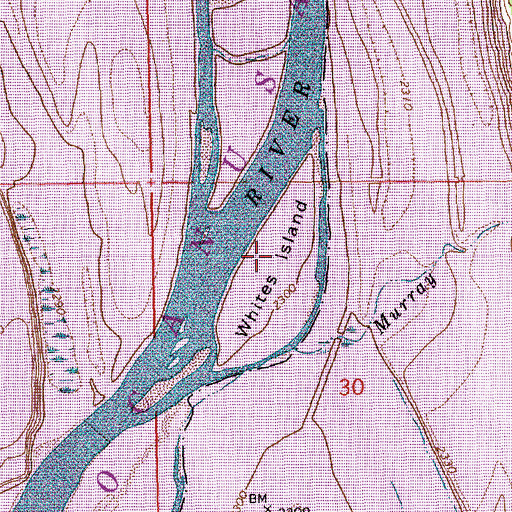 Topographic Map of Whites Island (historical), MT